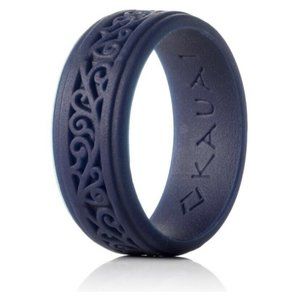 Kauai Unisex Silicone Wedding Ring , Royal Blue